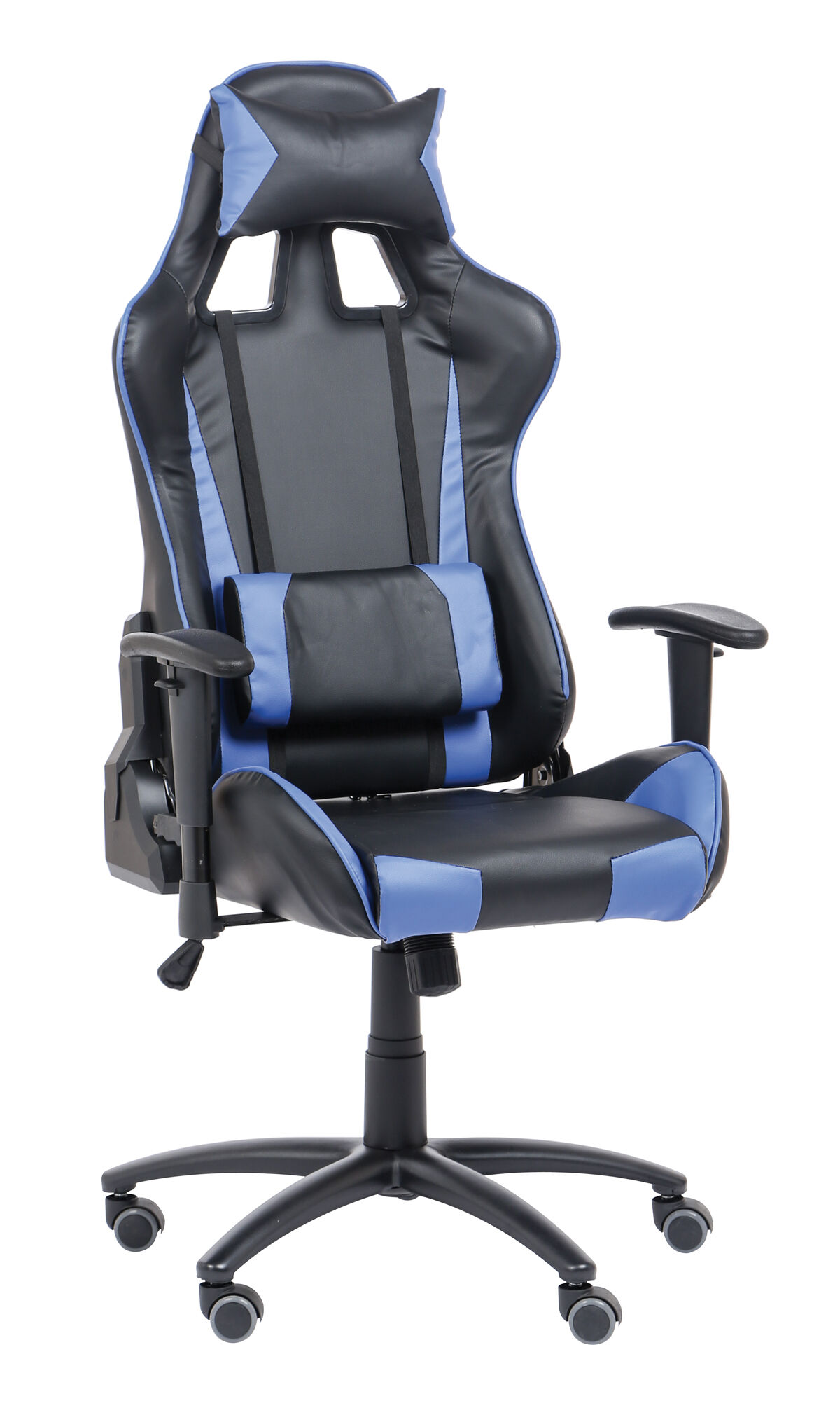 Fauteuil Gamer Sporting Accoudoirs Reglables Noir Et Bleu