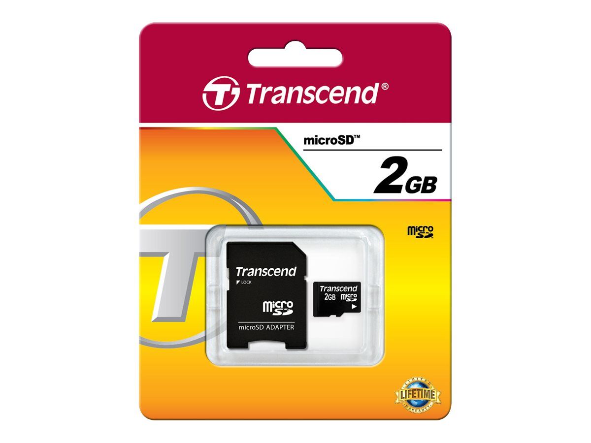 Transcend Carte  m moire 2  Go Class 2  microSD Pas 