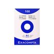 3130630133087-Exacompta - Pack de 100 Fiches Bristol - A5 - unies - non perforées - blanc-Avant-1