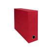 3130630895251-Exacompta - Boîte de transfert - dos 90 mm - toile rouge-Angle gauche-1