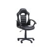 3760185029438-Fauteuil gamer ANZIO - accoudoirs fixes - noir et blanc-Angle gauche-2