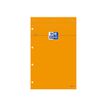 3020121062876-Oxford - Bloc notes - A4 + - 160 pages - ligné jaune - 80G - perforé - orange-Avant-0
