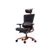 4710483770425-Fauteuil gamer ARGO - accoudoirs réglables - appui-tête intégré - noir/orange-Angle droit-0