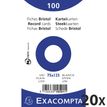 3130631105014-Exacompta - 20 Packs de 100 Fiches Bristol - 7,5 x 12,5 cm - unies - non perforées - blanc--0