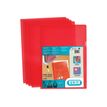 3045050019173-M STAR - 10 Pochettes coin -  A4 - pour 25 feuilles - 15/100 - rouge-Avant-0