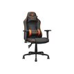 4710483775161-Fauteuil gamer FUSION S - accoudoirs réglables - appui-tête intégré - noir/orange-Angle gauche-2