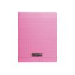 3210330181219-Calligraphe 8000 - Cahier polypro 17 x 22 cm - 96 pages - grands carreaux (Seyes) - rose-Avant-0