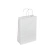 2130858105690-50 Sacs cadeau kraft - poignées torsadées - 22 cm x 10 cm x 30,5 cm - blanc-Angle gauche-0