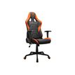 4710483775512-Fauteuil gamer ARMOR Elite - accoudoirs réglables - appui-tête intégré - Noir/orange-Angle gauche-1