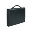 3130630559344-Exacompta Exacase - Classeur ménager (valisette trieur) 13 onglets - noir-Angle gauche-2