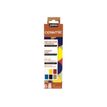 3167867564513-Pebeo Ceramic - Set d'initiation : 6 flacons de peinture à base de solvant - noir, jaune, blanc, lavande, rouge cerise-Avant-0