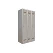 3219093104343-Vestiaire Industrie Propre - 3 portes - 180 x 90 x 50 cm - gris/gris-Angle gauche-0