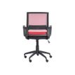 3760185020831-Fauteuil de bureau LIBERTY 01 - accoudoirs fixes - sans appui-tête - noir et rouge-Arrière-3