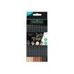 4005401164142-Faber-Castell Black Edition - Pack de 12 crayons de couleur - couleurs de tons de peau assorties-Avant-0