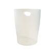 9002493037083-Exacompta Ecobin - Corbeille à papier 15L - blanc glacé translucide-Avant-1