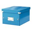 4002432398072-Leitz Click & Store - Boîte de rangement A5 - bleu métallisé-Angle droit-0