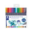 4007817042830-STAEDTLER Design Journey - 18 Feutres double pointe - couleurs assorties--0