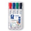 4007817328934-STAEDTLER LUMOCOLOR 351 - Pack de 4 marqueurs effaçables - pointe ogive - couleurs assorties--0