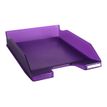 9002493011274-Exacompta COMBO - 6 Corbeilles à courrier violet translucide-Angle gauche-1