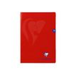 3329683331612-Clairefontaine Mimesys - Cahier polypro A4 (21x29,7 cm) - 96 pages - grands carreaux (Seyes) - rou-Avant-0