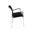 3760185023177-Chaise TOULA - accoudoirs intégrés - noir-Gauche-3