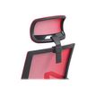 3760185020879-Fauteuil de bureau LIBERTY 02 - accoudoirs fixes - appui-tête réglable - noir et rouge-Gros plan-10