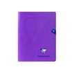 3329683737414-Clairefontaine Mimesys - Cahier polypro 17 x 22 cm - 96 pages - grands carreaux (Seyes) - violet-Avant-0
