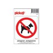 40312040-Pickup - Pictogramme rond - Interdit aux chiens - 100 mm-Avant-0