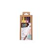 3296280042886-Posca - Pack de 4 feutres pastel - pointe fine - noir, lavande, abricot, jaune--0