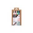 3296280042916-Posca - Pack de 4 feutre pastel - pointe moyenne - blanc, vert, bleu, rose--0