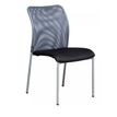 0404051443432-Lot de 4 chaises JULIA - avec accoudoirs - assise noire et dossier gris--1