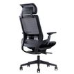 3700339893904-Fauteuil de bureau WALLACE - accoudoirs réglables - appui-tête réglable - noir--4