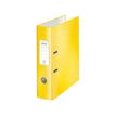 4002432120406-Leitz WOW - Classeur à levier 180° - Dos 80 mm - A4 - pour 600 feuilles - Carton pelliculé - jaune--2