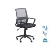 3760185020824-Fauteuil de bureau LIBERTY 01 - accoudoirs fixes - sans appui-tête - noir et gris--0