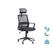 3760185020848-Fauteuil de bureau LIBERTY 02 - accoudoirs fixes - appui-tête réglable - noir--0