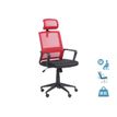 3760185020879-Fauteuil de bureau LIBERTY 02 - accoudoirs fixes - appui-tête réglable - noir et rouge--0