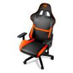 4715302448721-Fauteuil gamer ARMOR - accoudoirs réglables - Noir et orange--2