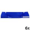 9002493110960-Exacompta COMBO Glossy - 6 Corbeilles à courrier bleu royal--0