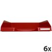 9002493014787-Exacompta COMBO Glossy - 6 Corbeilles à courrier rouge carmin--0