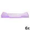 9002493014879-Exacompta COMBO Glossy - 6 Corbeilles à courrier violet translucide--0
