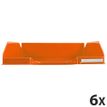 9002493110922-Exacompta COMBO Glossy - 6 Corbeilles à courrier orange--0