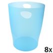 9002493032149-Exacompta Ecobin - 8 Corbeilles à papier 15L - turquoise translucide--0