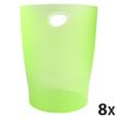 9002493032101-Exacompta Ecobin - 8 Corbeilles à papier 15L - vert pomme translucide--0