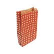 3329683941101-Clairefontaine - 50 Pochettes cadeau kraft - 15 cm x 6 cm x 31 cm - pois/fond rouge--1