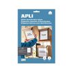 8410782129172-Apli Agipa - 10 Étiquettes adhésives blanches multi-usages - A4 (210 x 297 mm) - coins droits - réf --0