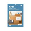 8410782129189-Apli Agipa - 20 Étiquettes adhésives blanches multi-usages - 210 x 148 mm - coins droits - réf 12918--0