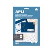 8410782129226-Apli Agipa - 160 Étiquettes adhésives blanches multi-usages - 105 x 37 mm - coins droits - réf 12922--0