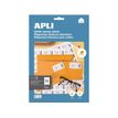 8410782129233-Apli Agipa - 240 Étiquettes adhésives blanches multi-usages - 70 x 37 mm - coins droits - réf 12923--0