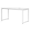 3700339873661-Bureau droit MT1 Elégance - L120 x P67 x H75 cm - pieds blancs - plateau blanc--2