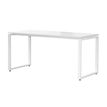 3700339874040-Bureau droit MT1 Elégance - L140 x P67 x H75 cm - pieds blancs - plateau blanc--2